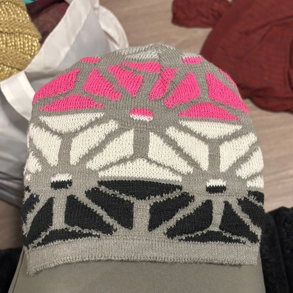 Stylish Gray and Pink Kids Hat